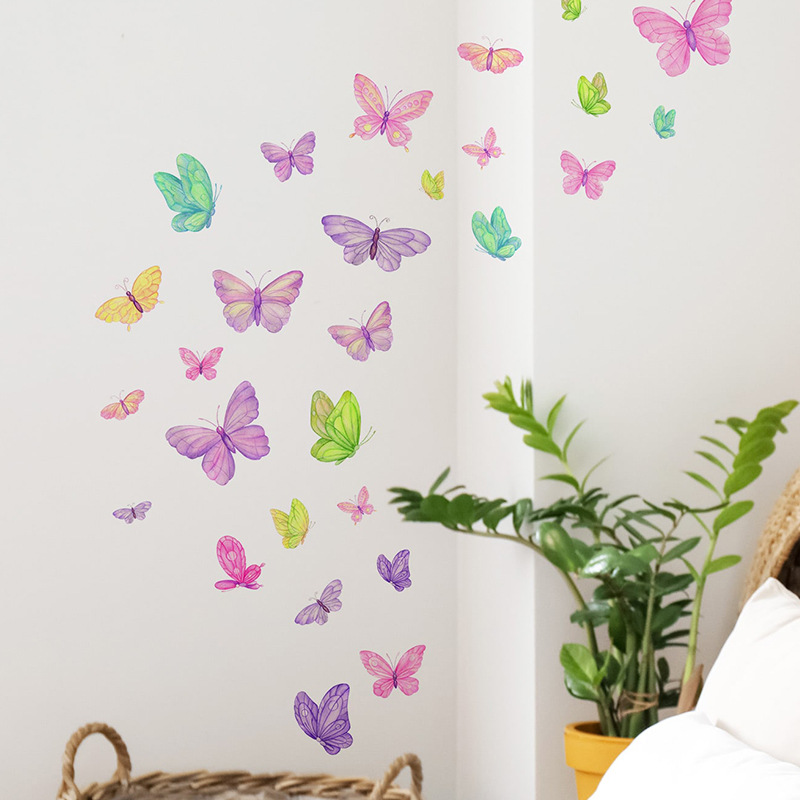 Home Decor Indonesia - Romantische vlinder wandstickers, creatieve wanddecoratie voor