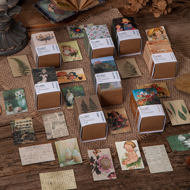 Home Decor Magazine - 100 vellen retro mini-memokaartjes, geschikt voor