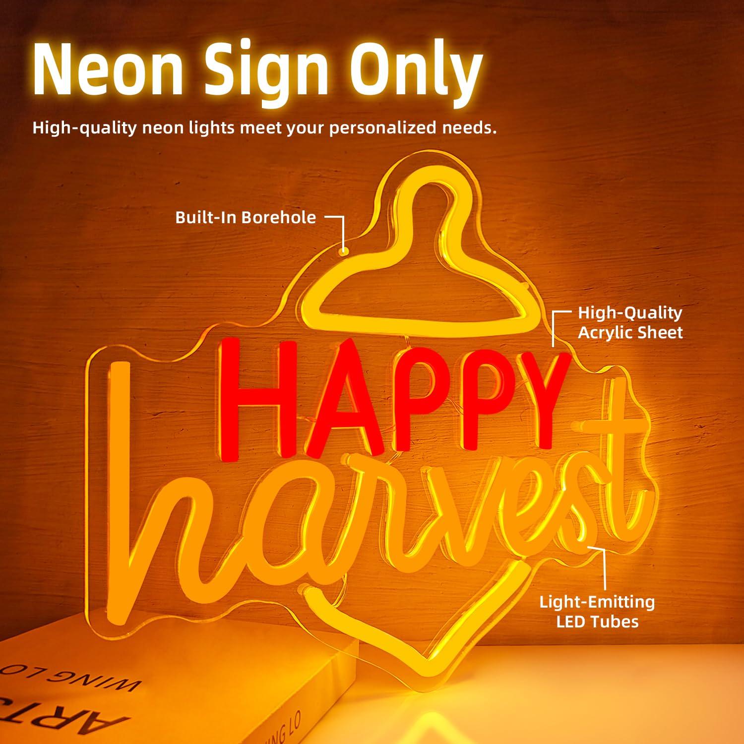 Vrolijke oogst neonreclame met - Home Decor Theme recensie en prijs