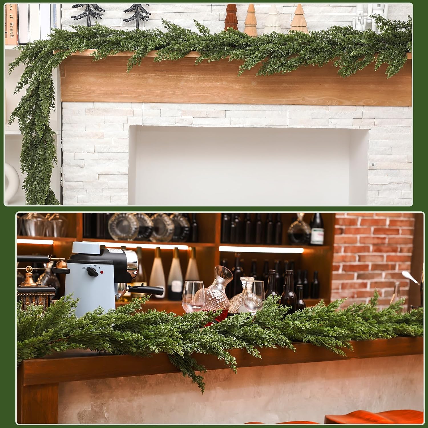 Kunstplanten Kerstboom Cipress - Rattan Plant Basket recensie en prijs