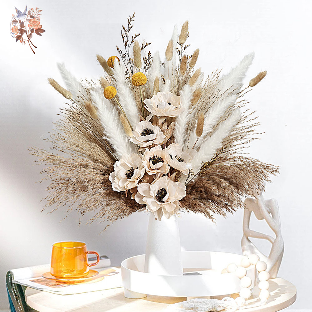 55 stuks kunstbloemboeket plui - Pampas Grass Decor recensie en prijs