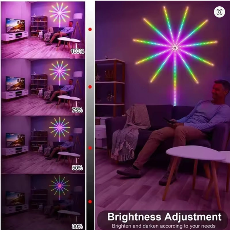 NIEUW DC5V USB RGBIC Vuurwerk  - Home Decor Free App recensie en prijs